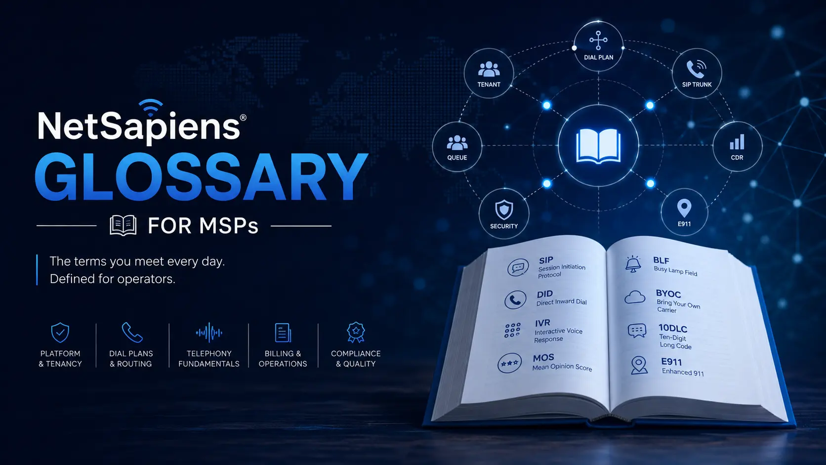 NetSapiens SIP and VoIP terminology knowledge base with definitions