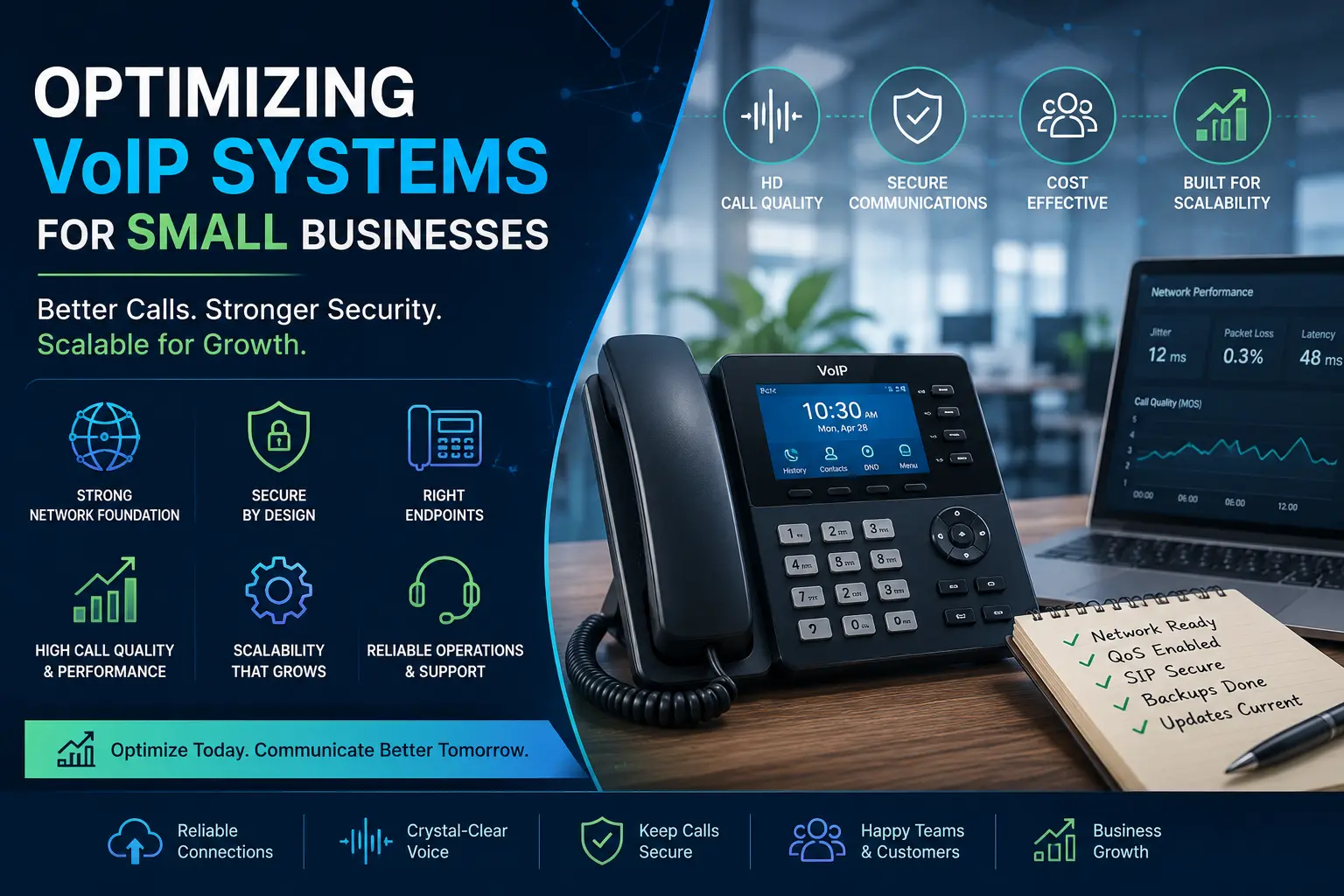 Optimizing VoIP systems for small business call quality and performance